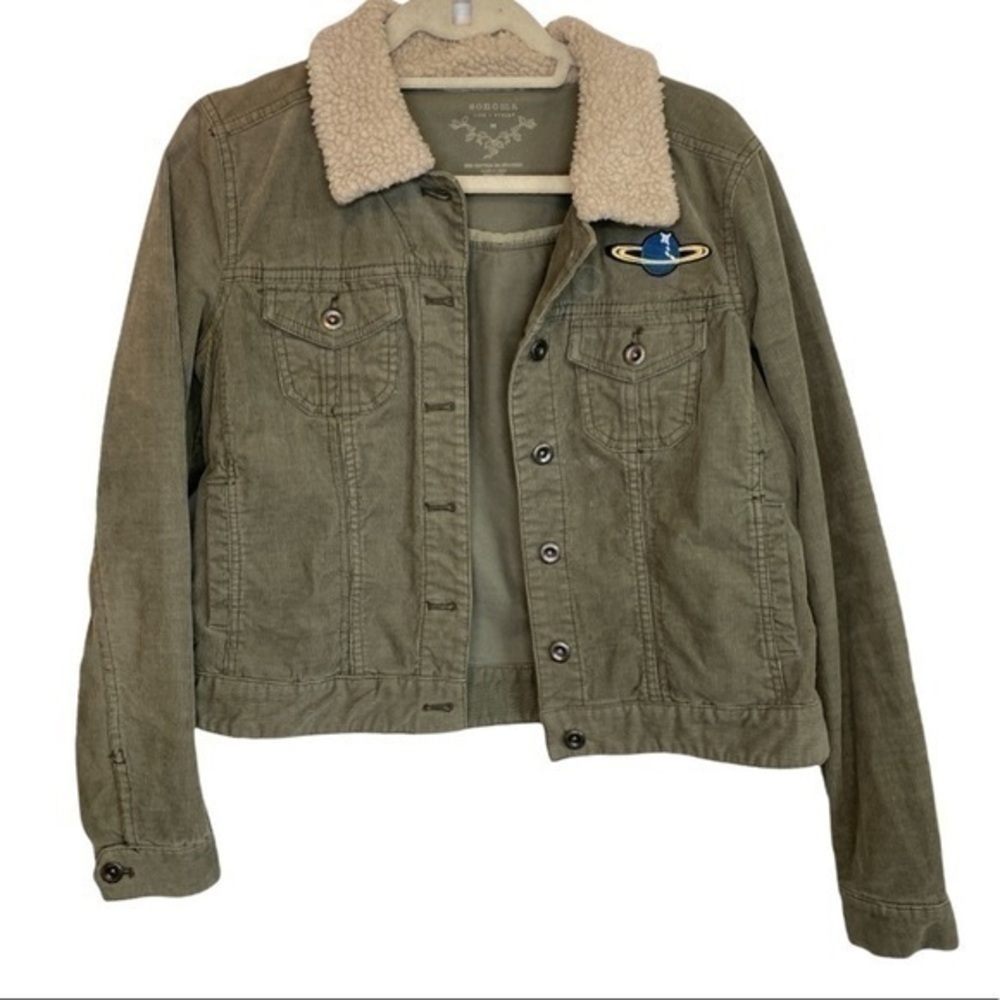 Sonoma Corduroy Green Saturn Jacket Size Medium